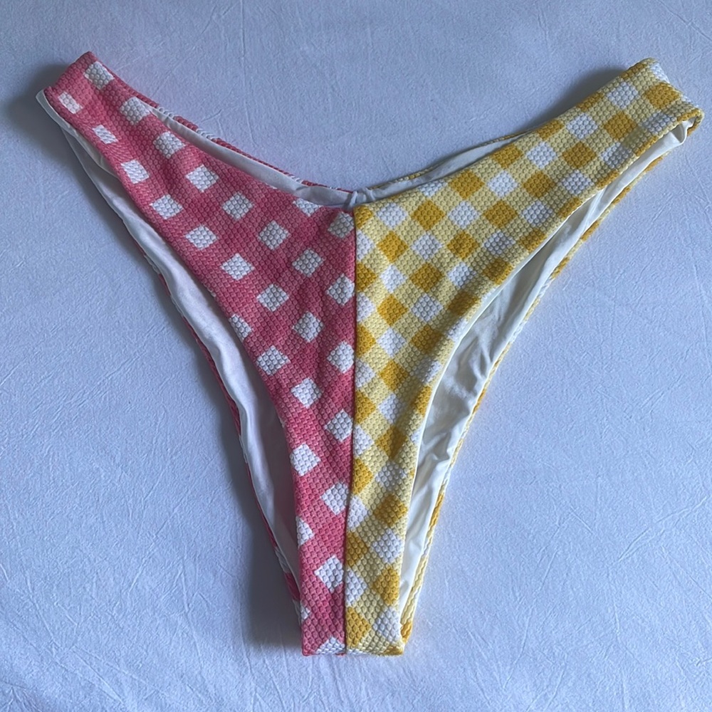 Onia gingham bikini bottoms